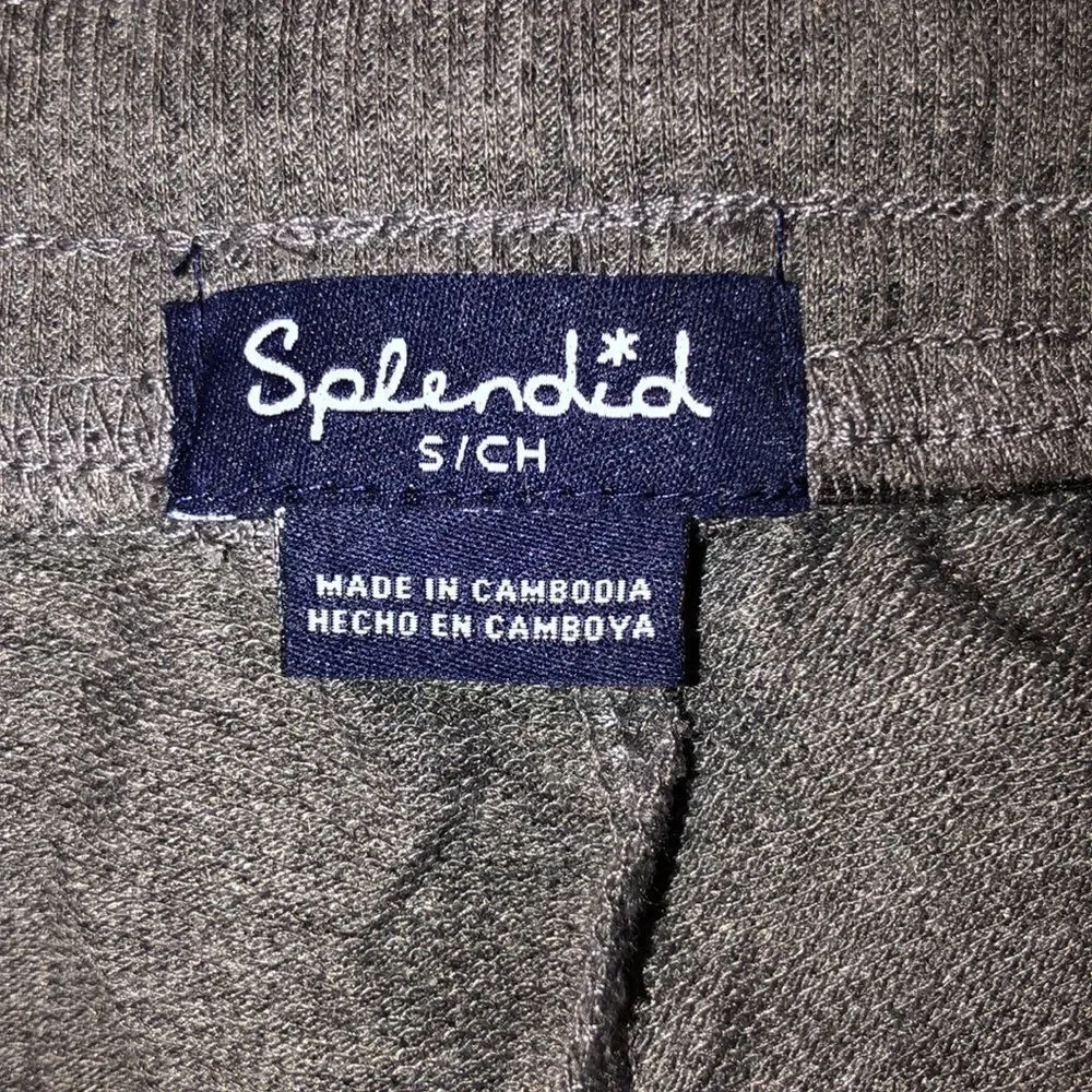 Anthropologie Splendid S Lively Leopard Gray PJ Lounge Crewneck & Jogger Set